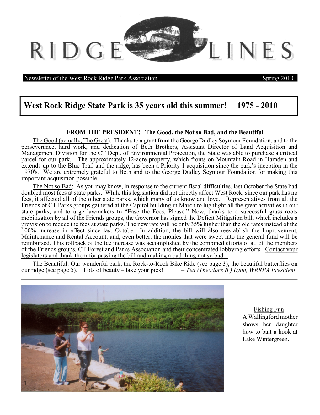 West Rock Ridge State Park Is 35 Years Old This Summer! 1975 - 2010