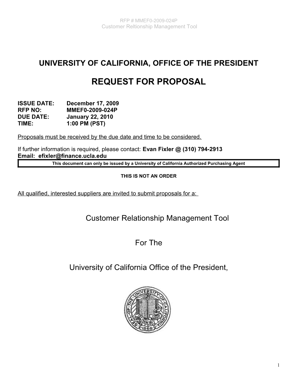 University of California, Office of the President s1