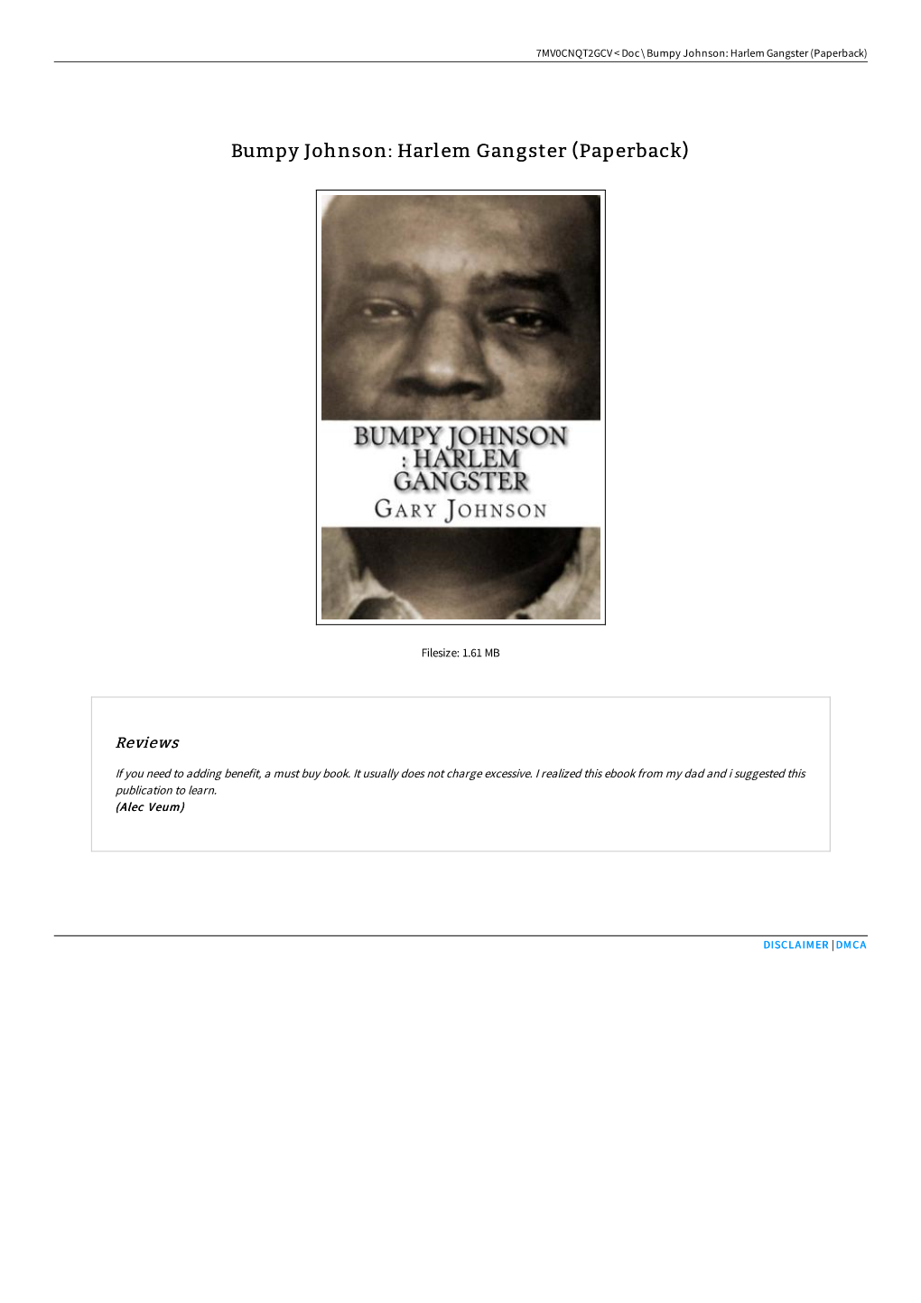 Download PDF « Bumpy Johnson: Harlem Gangster (Paperback