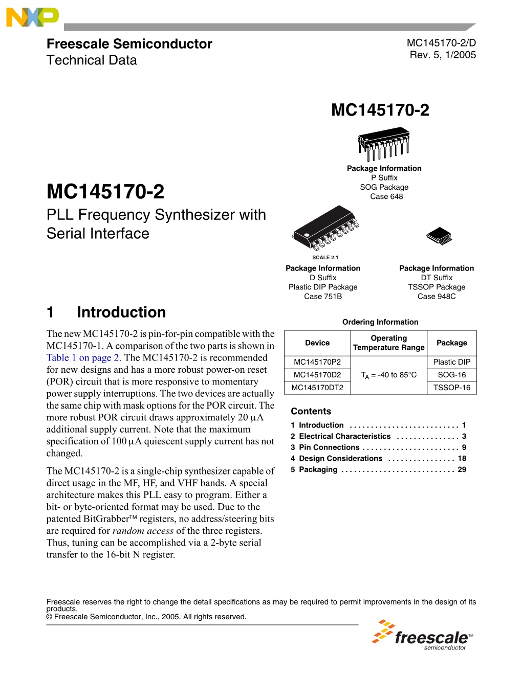 MC145170-2/D Technical Data Rev