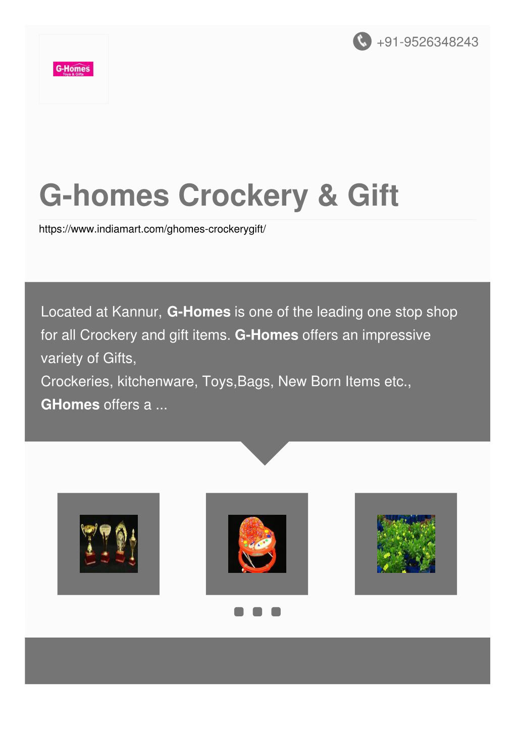 G-Homes Crockery & Gift