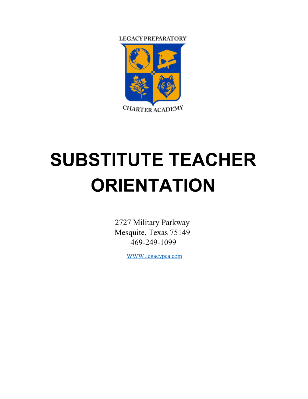 Substitute Teacher Handbook