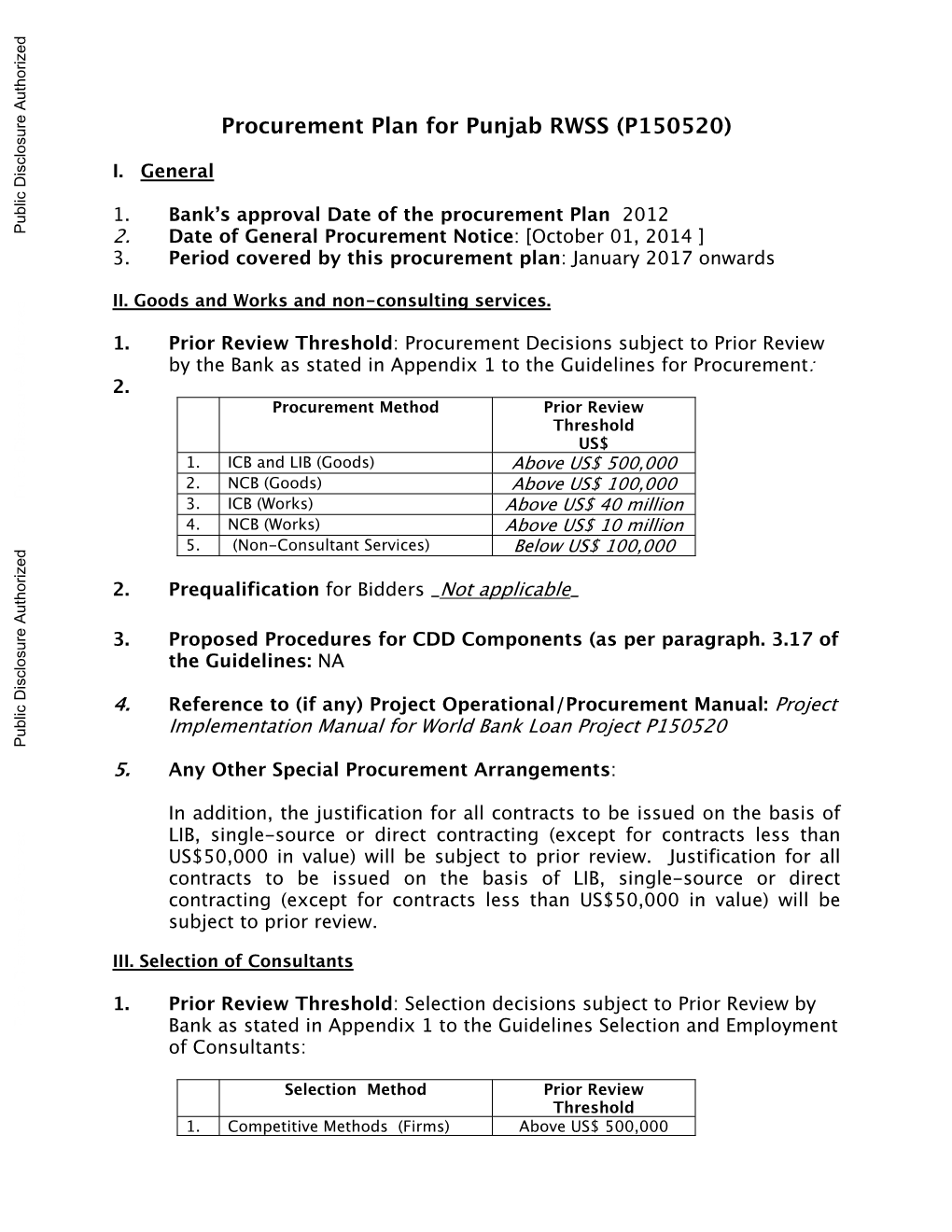 World Bank Document