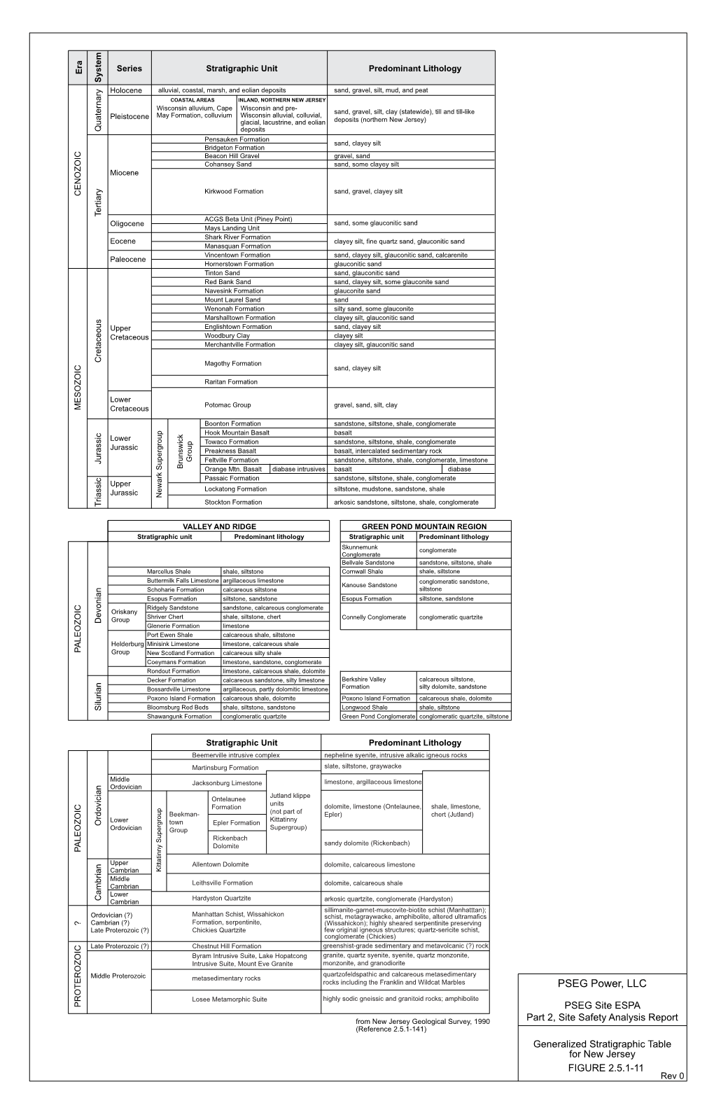 PSEG POWER, LLC (Site Safety Analysis Report), Rev. 0