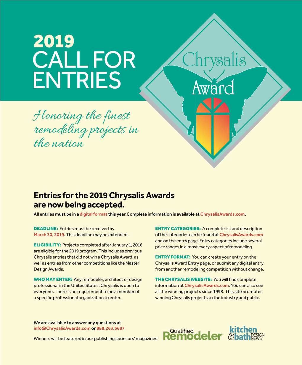 Chrysalis Awards 2019