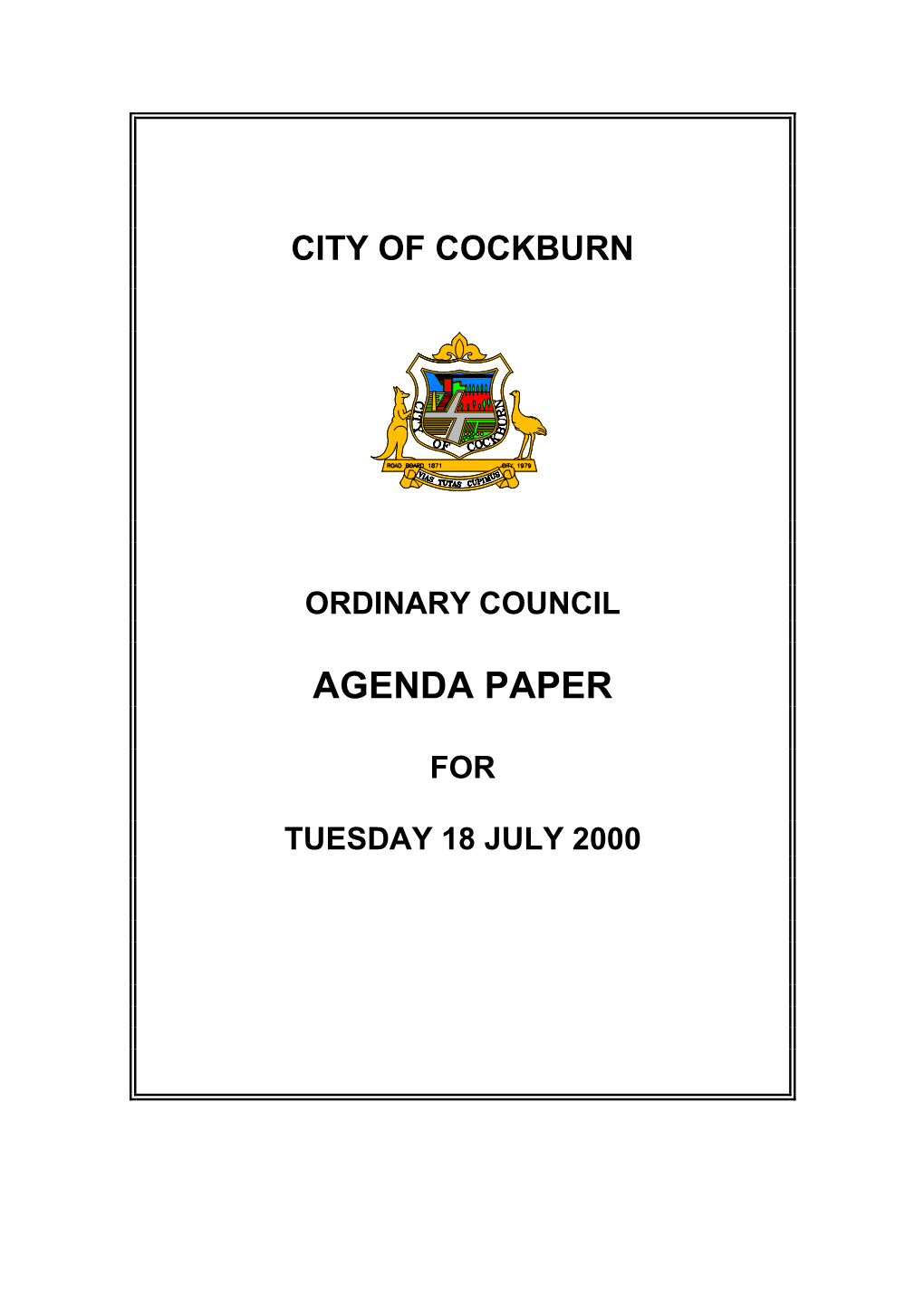 Agenda Paper