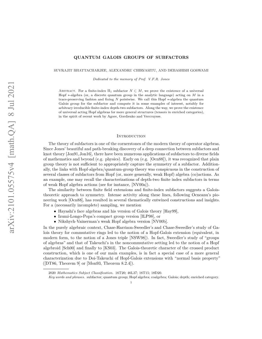 Arxiv:2101.05575V4 [Math.QA] 8 Jul 2021 [T6 Hoe ]O Mn3 Hoe 8.2.4])