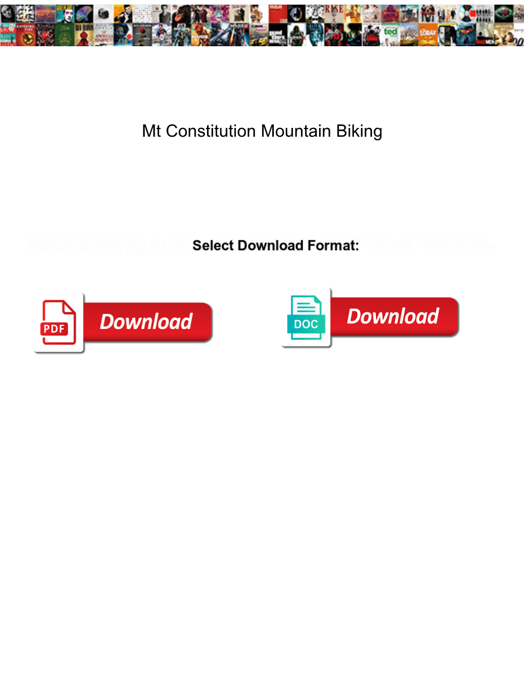 Mt Constitution Mountain Biking