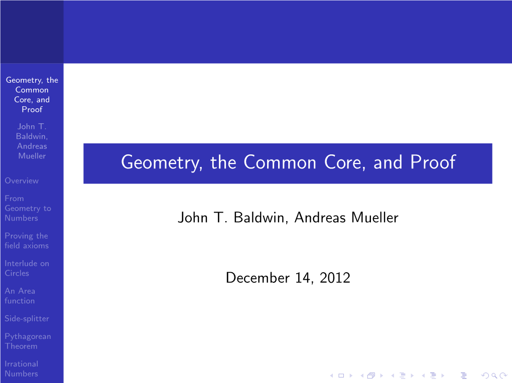 Geometry, the Common Core, and Proof