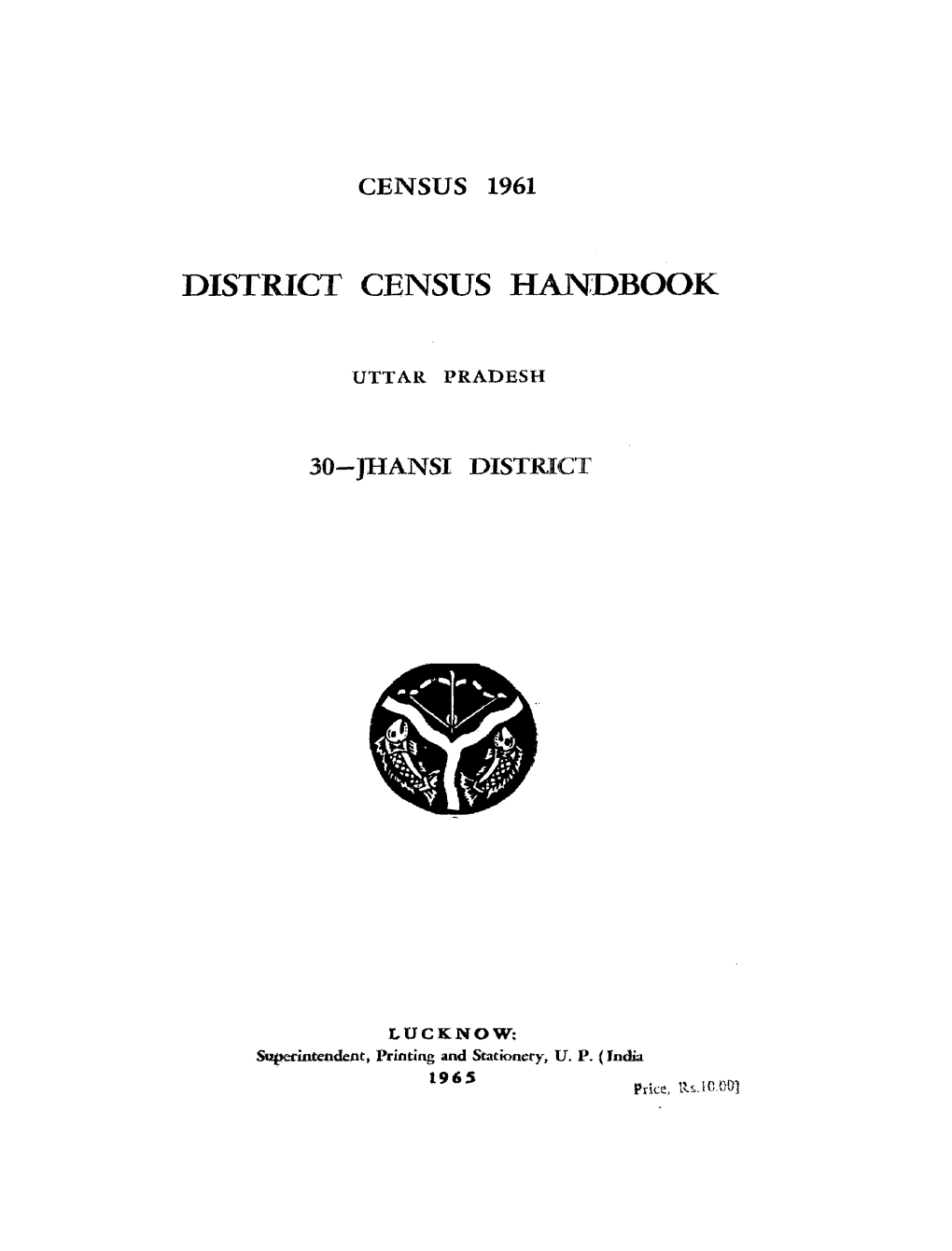 District Census Handbook, 30-Jhansi, Uttar Pradesh