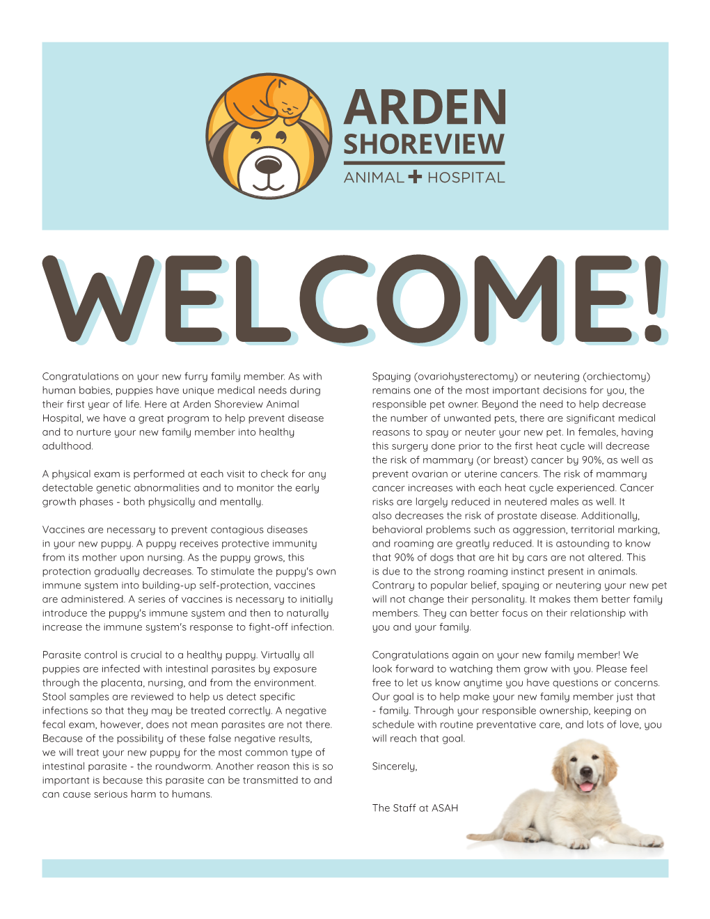 Arden Puppy Packet