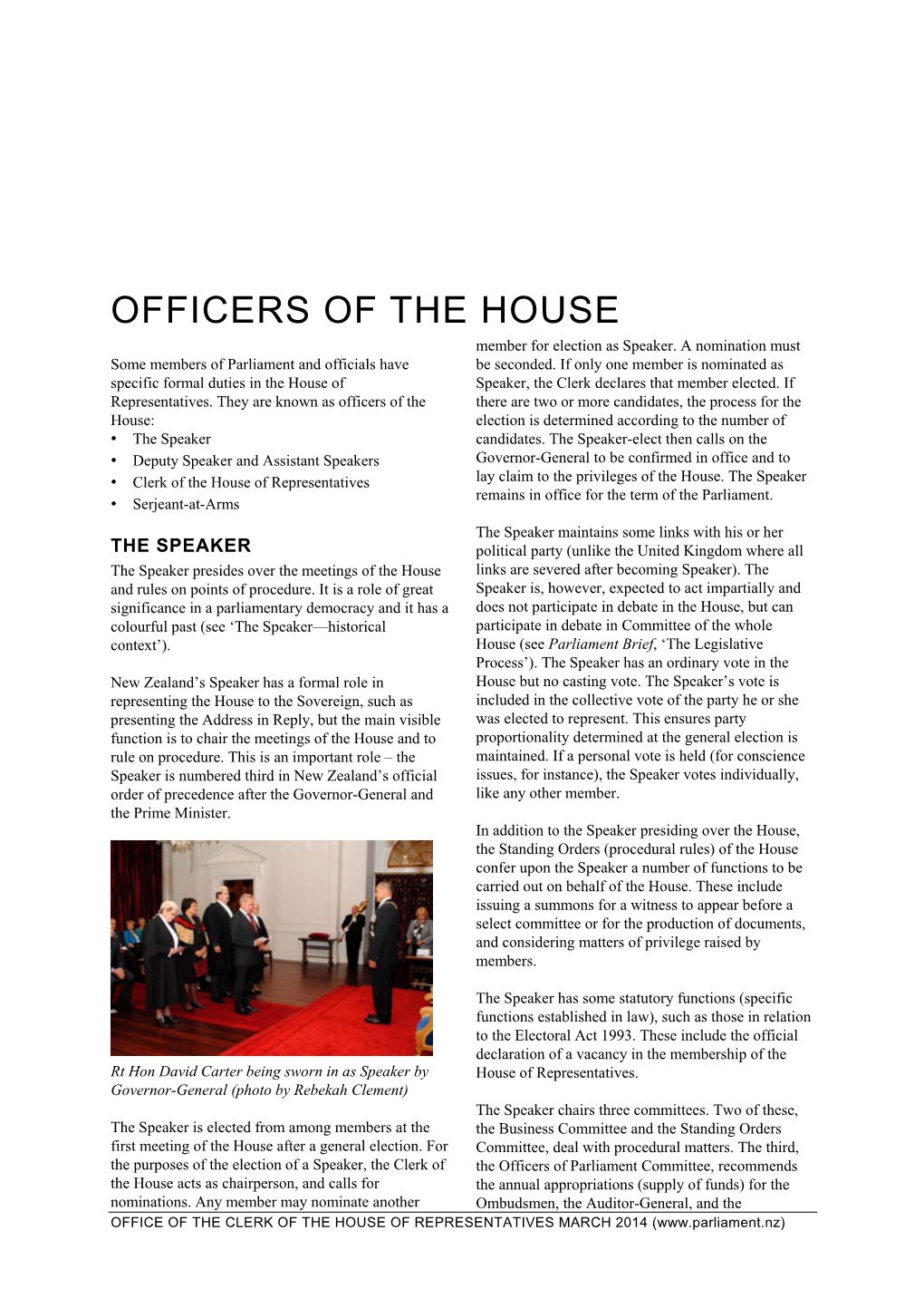 Officers of the House.Pdf