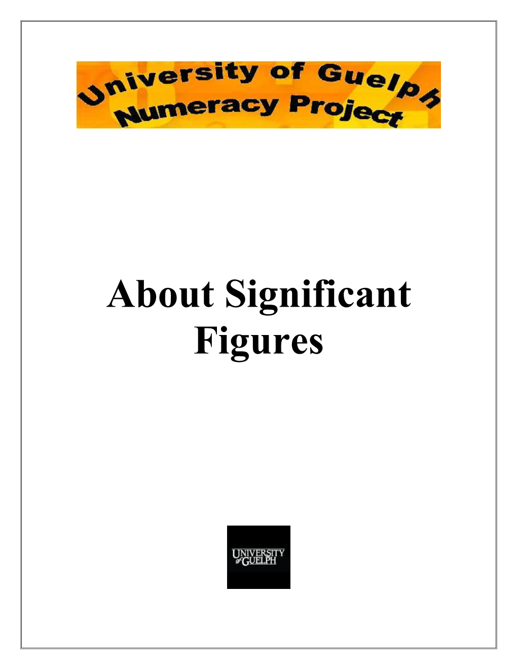 About Significant Figures