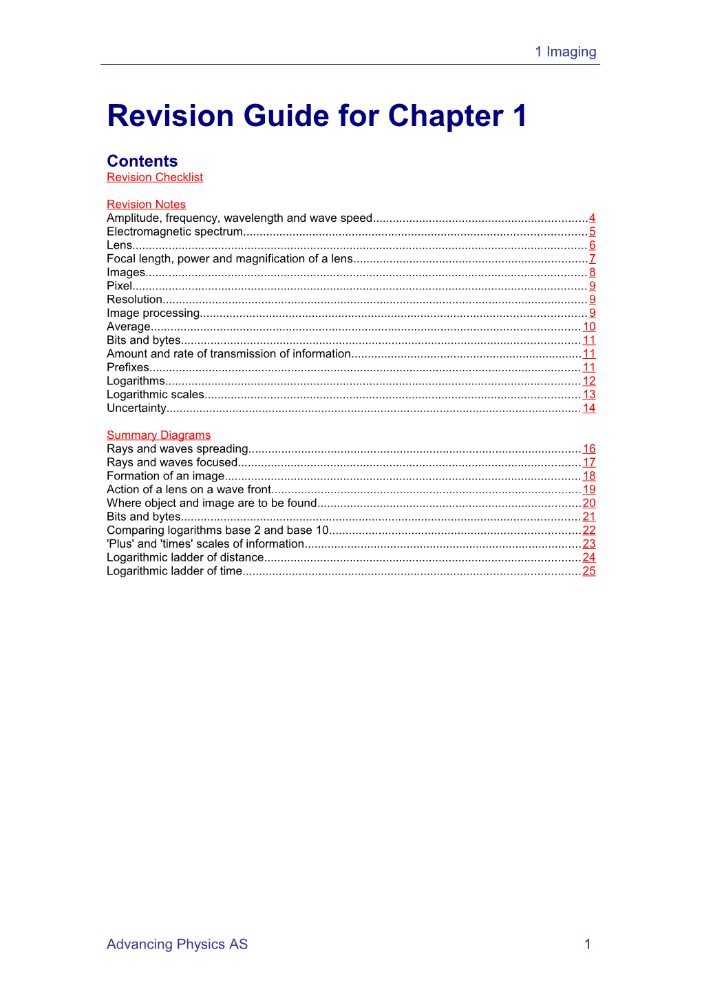 AP Revision Guide Ch 1