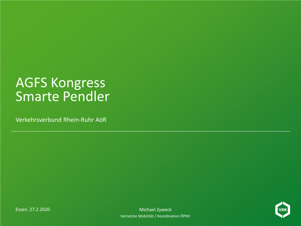 AGFS Kongress Smarte Pendler