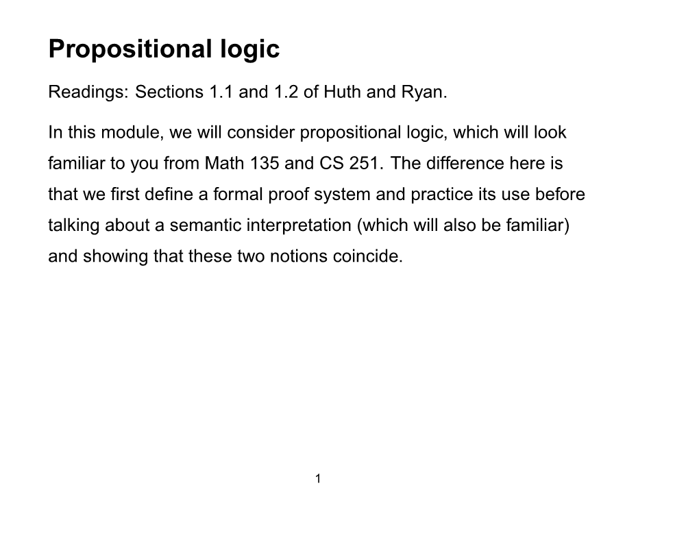 Propositional Logic