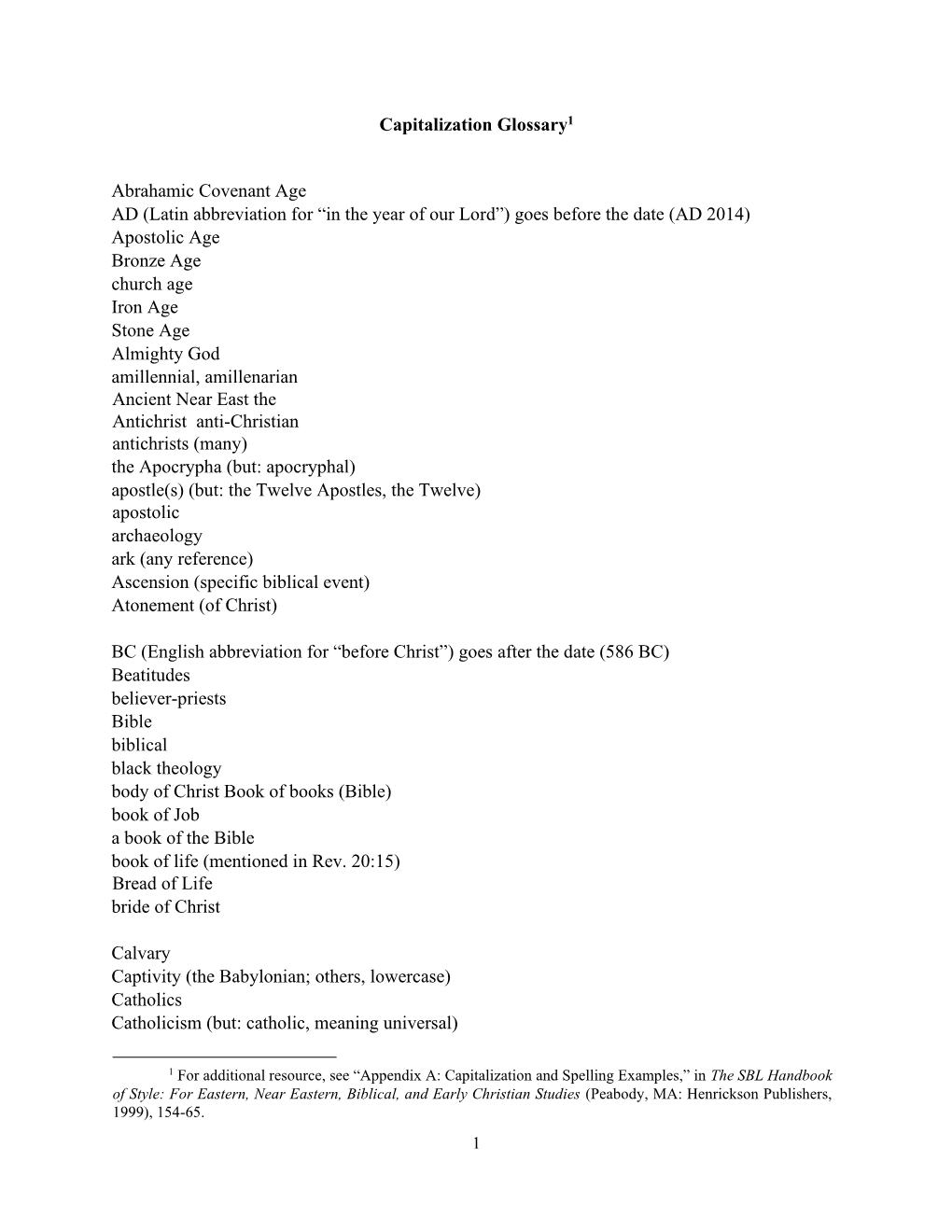 Capitalization Glossary1 Abrahamic Covenant Age AD