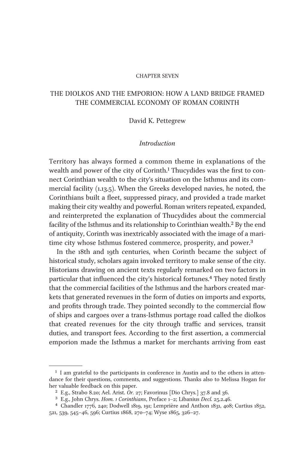 The Diolkos and the Emporion: How a Land Bridge Framed the Commercial Economy of Roman Corinth