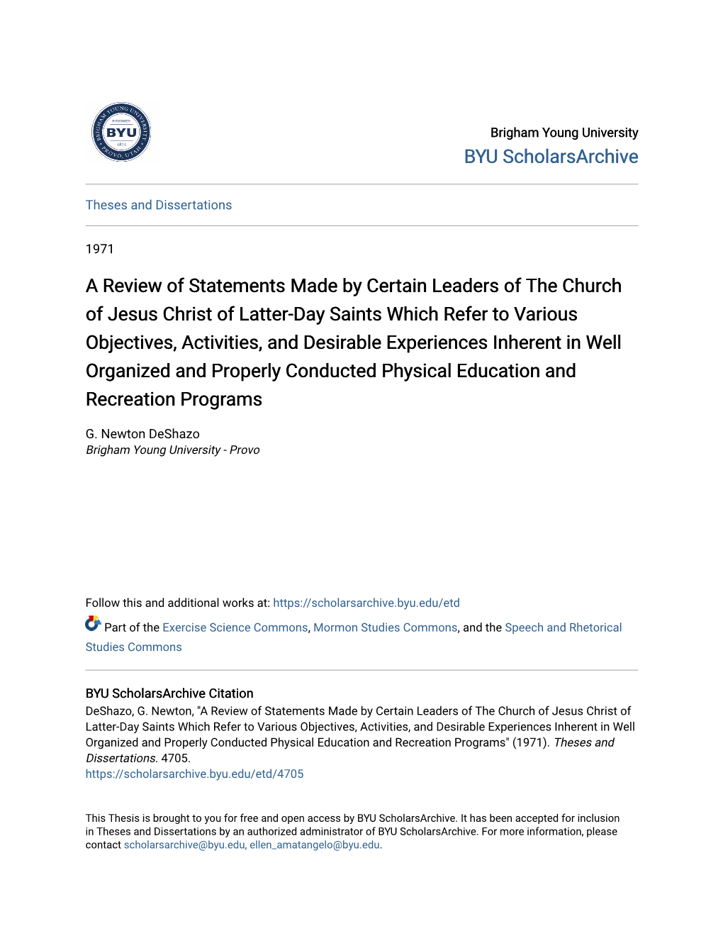 A Review of Statements Made by Certain Leaders of the Church Of