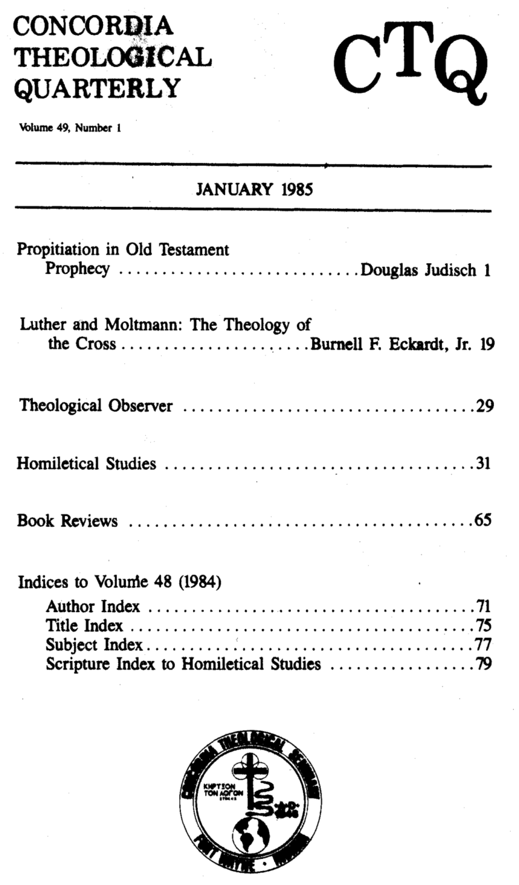 Luther and Moltmann: the Theology of the Cross