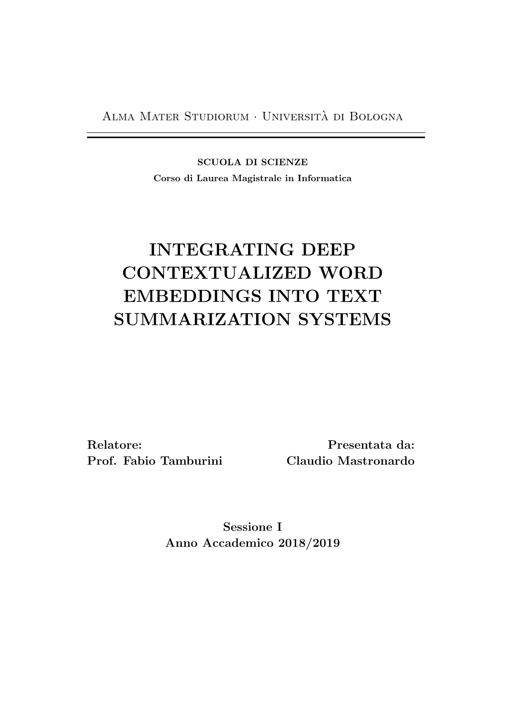 Integrating Deep Contextualized Word Embeddings Into Text Summarization Systems