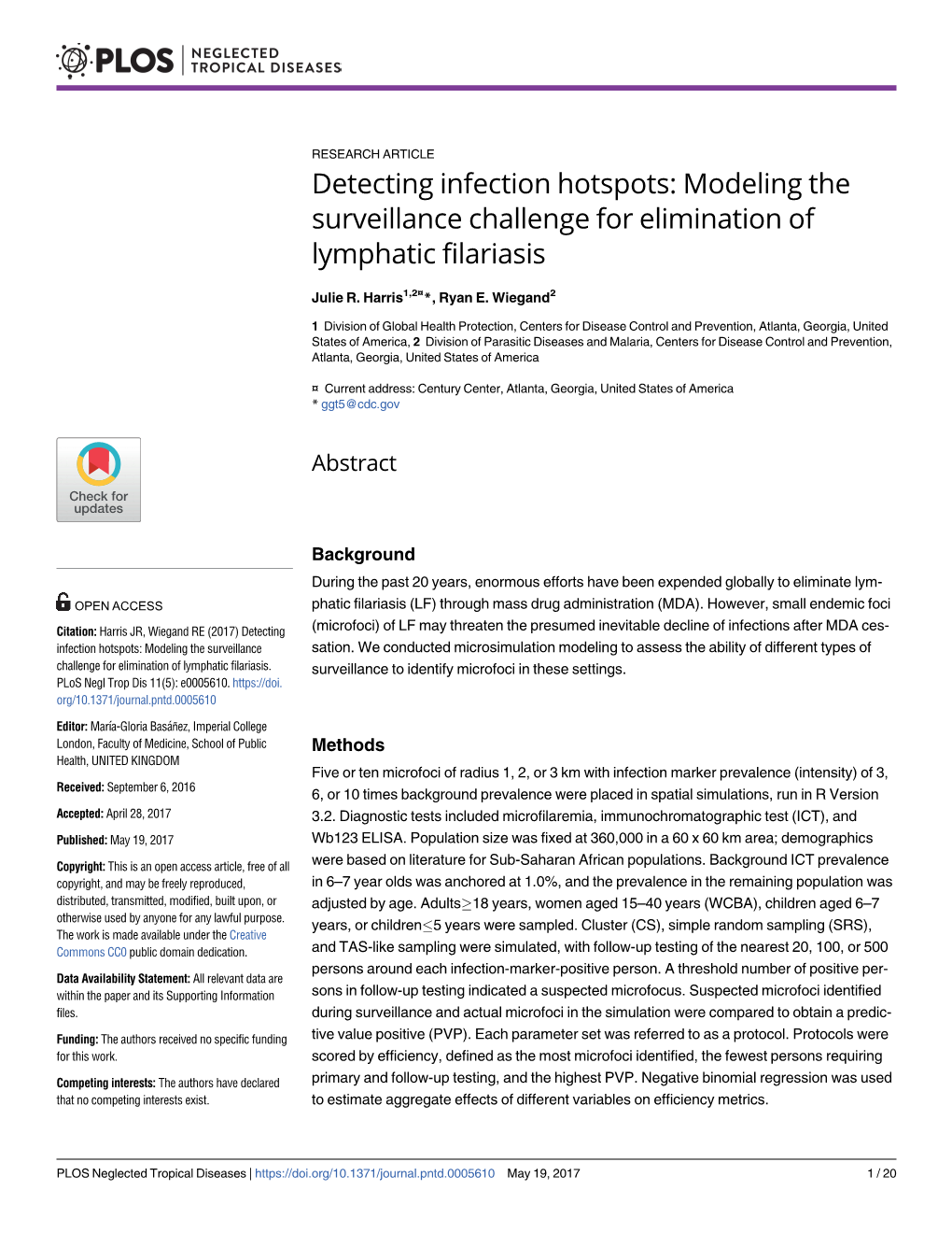 Modeling the Surveillance Challenge for Elimination of Lymphatic Filariasis