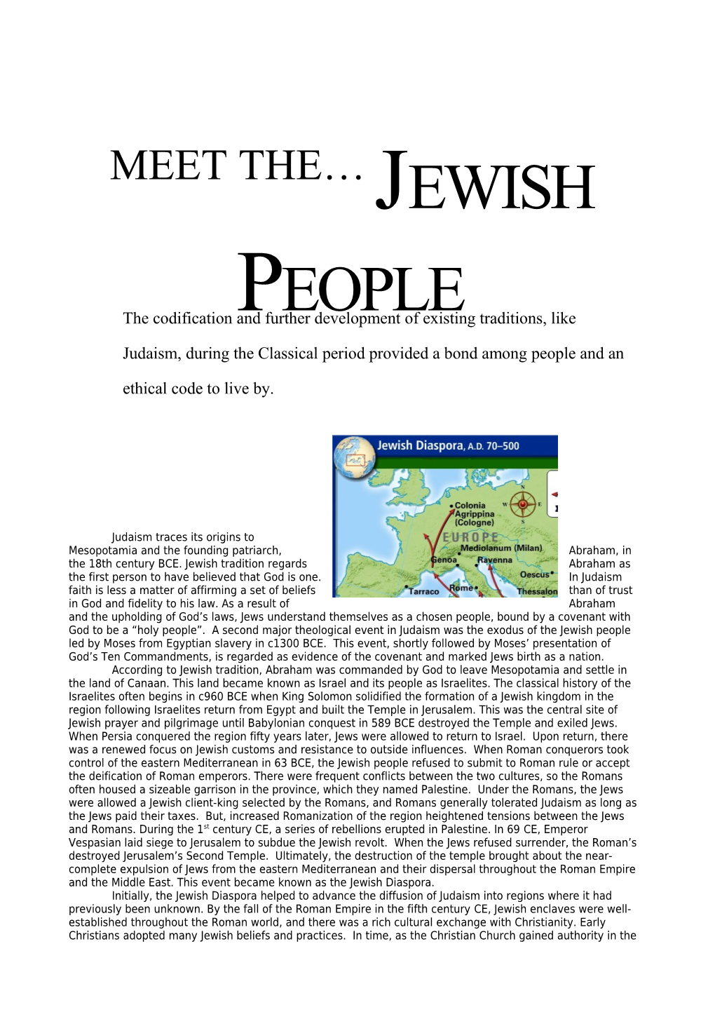 MEET the Jewish People