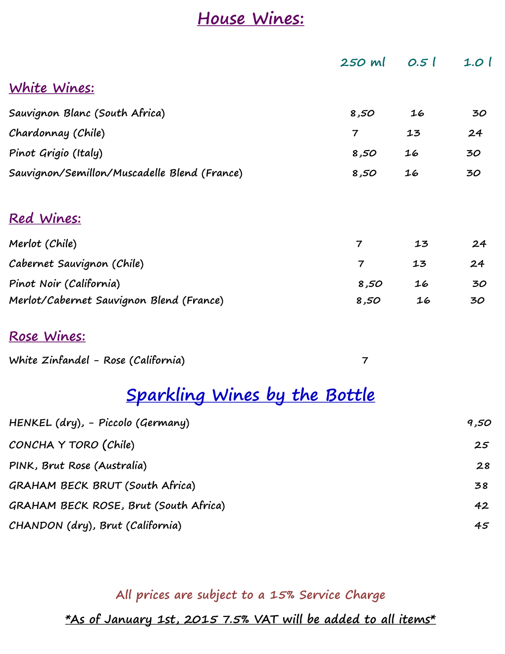 Sparkling Wines by the Bottle