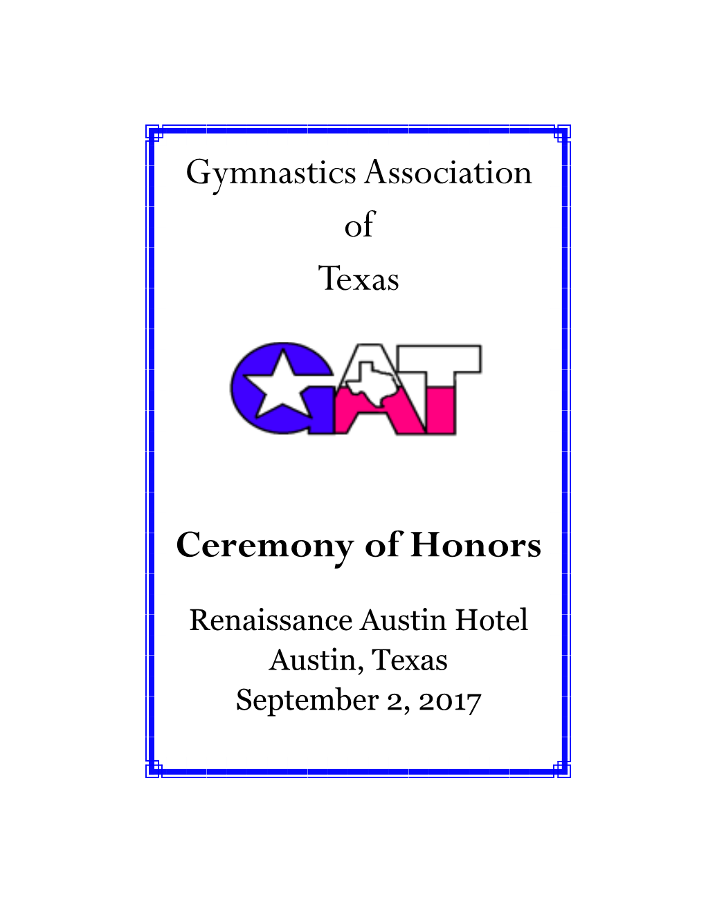 Gymnastics Association of Texas Ceremony of Honors