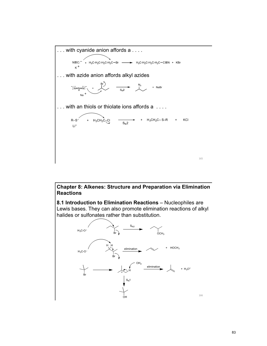 Chapter 8: Alkenes: Structure and Preparation Via Elimination Reactions