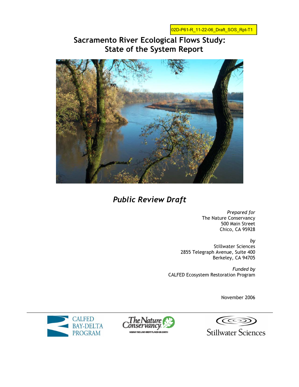 Sacramento River Ecological Flows Study: State of the System Report