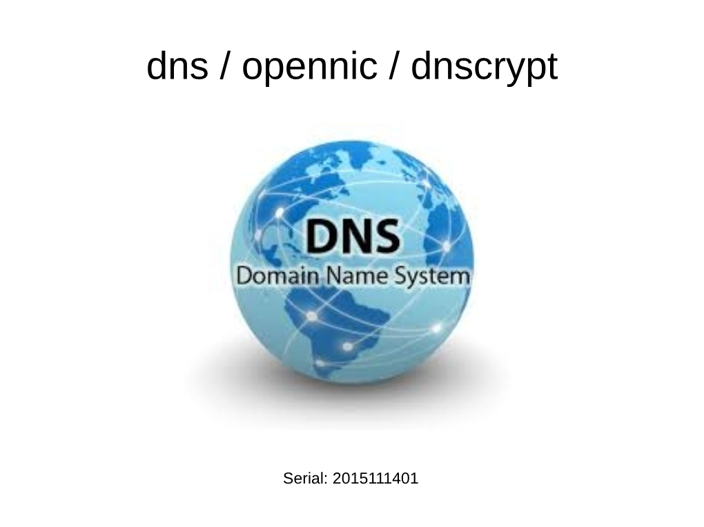 Dns / Opennic / Dnscrypt