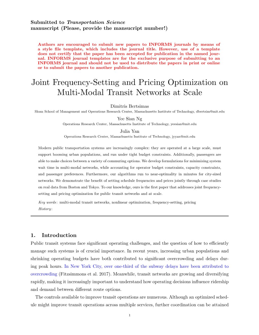 Joint Frequency-Setting and Pricing Optimization on Multi-Modal Transit Networks at Scale