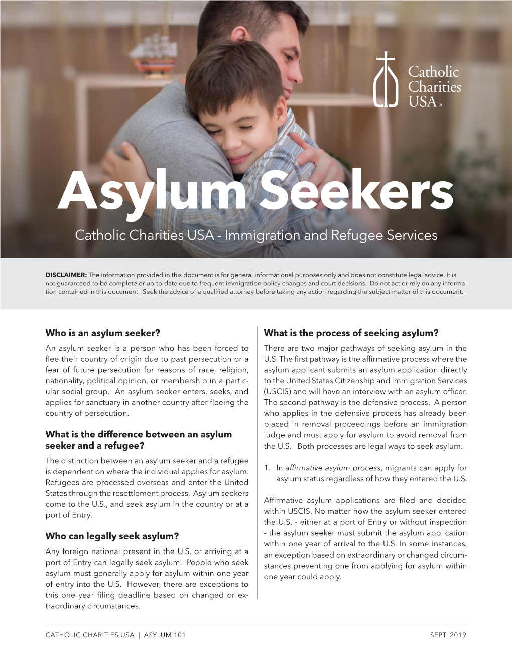 Asylum Seekers Catholic Charities USA - Immigration and Refugee Services