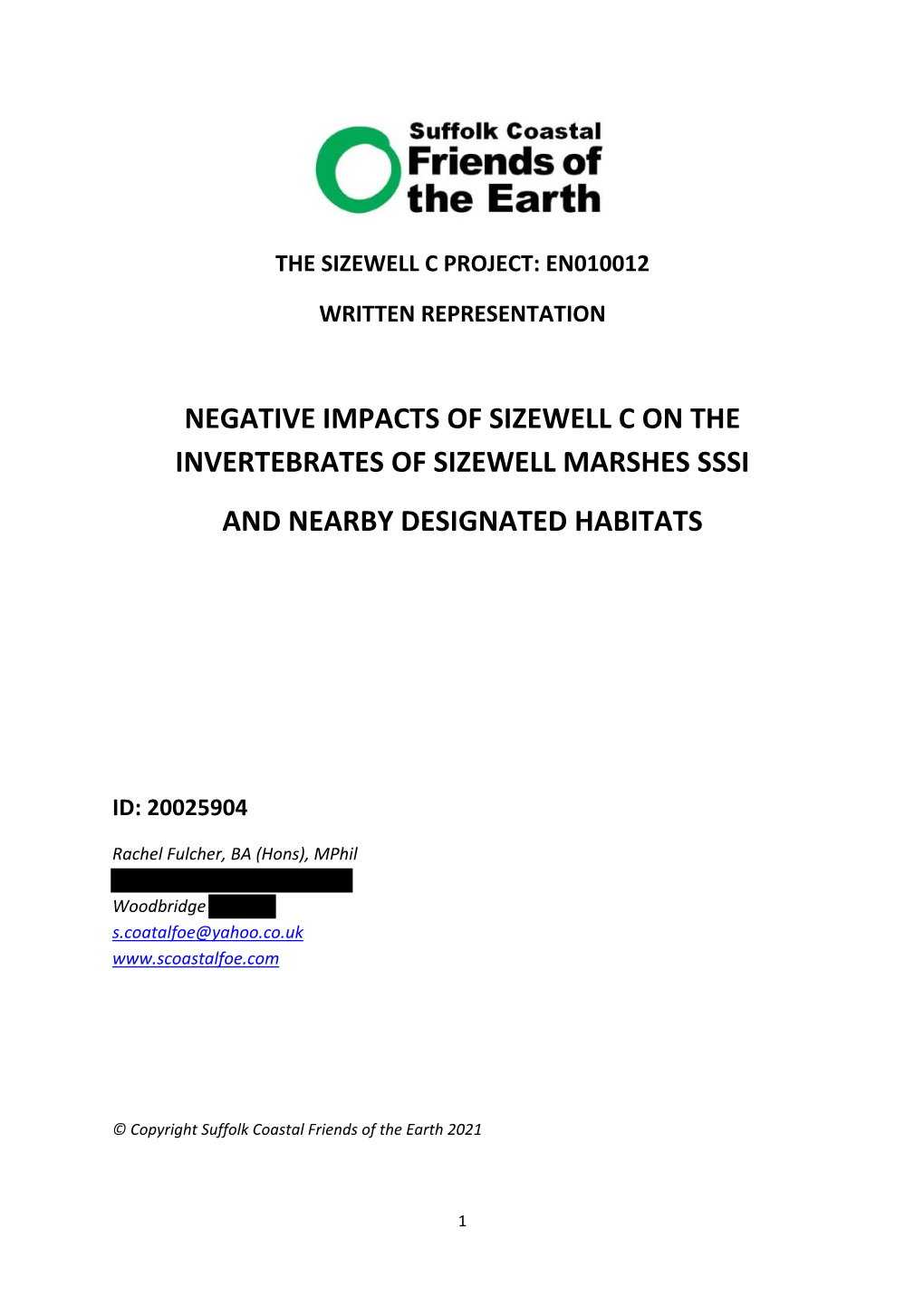 The Sizewell C Project: En010012