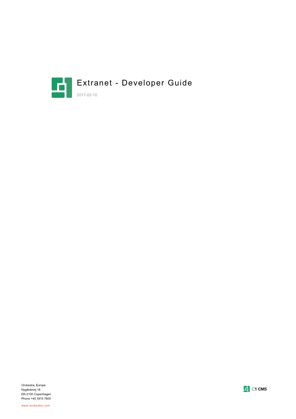 Extranet Developer Guide