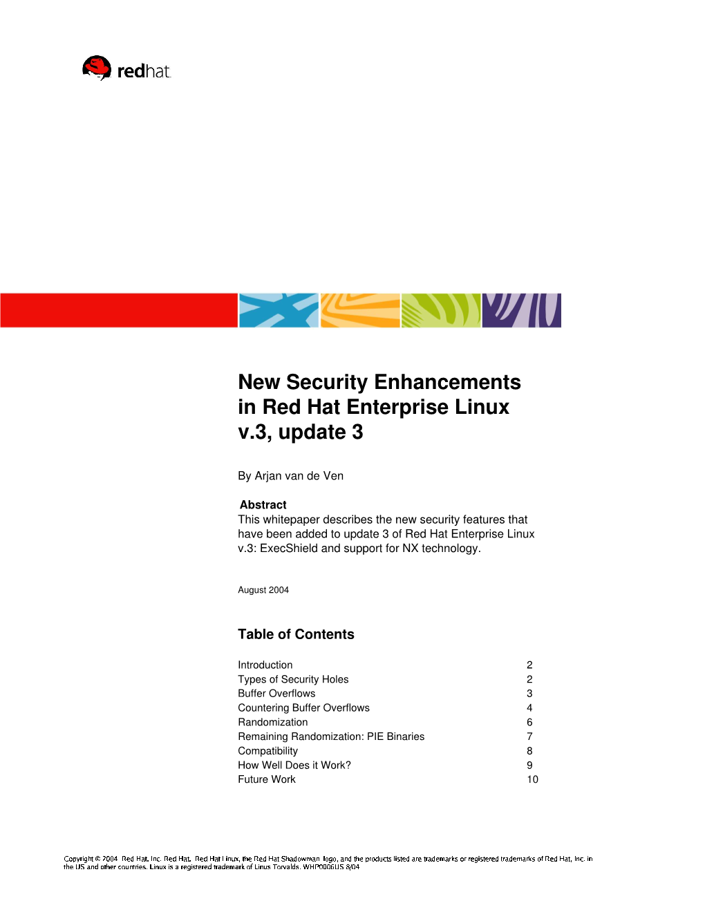 New Security Enhancements in Red Hat Enterprise Linux V.3, Update 3