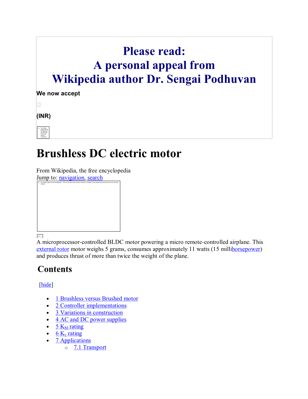 Brushless DC Electric Motor