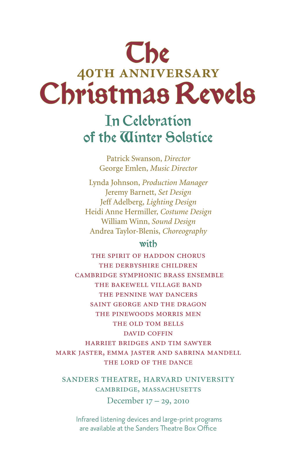 Christmas Revels in Celebration of the Winter Solstice