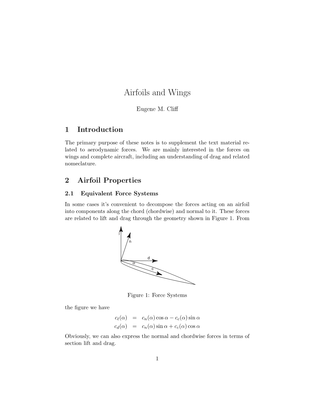 Airfoils and Wings