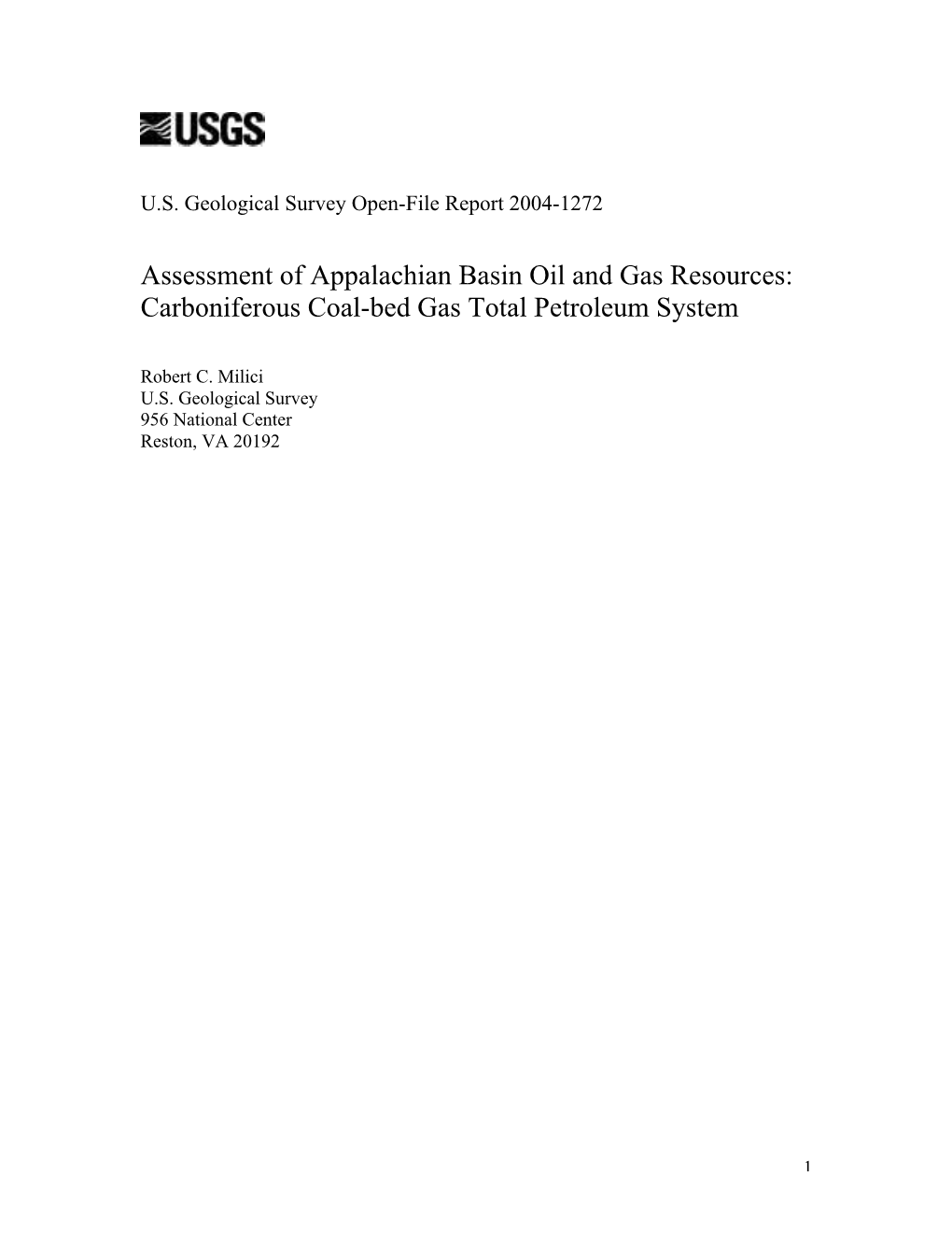 Carboniferous Coal-Bed Gas Total Petroleum System