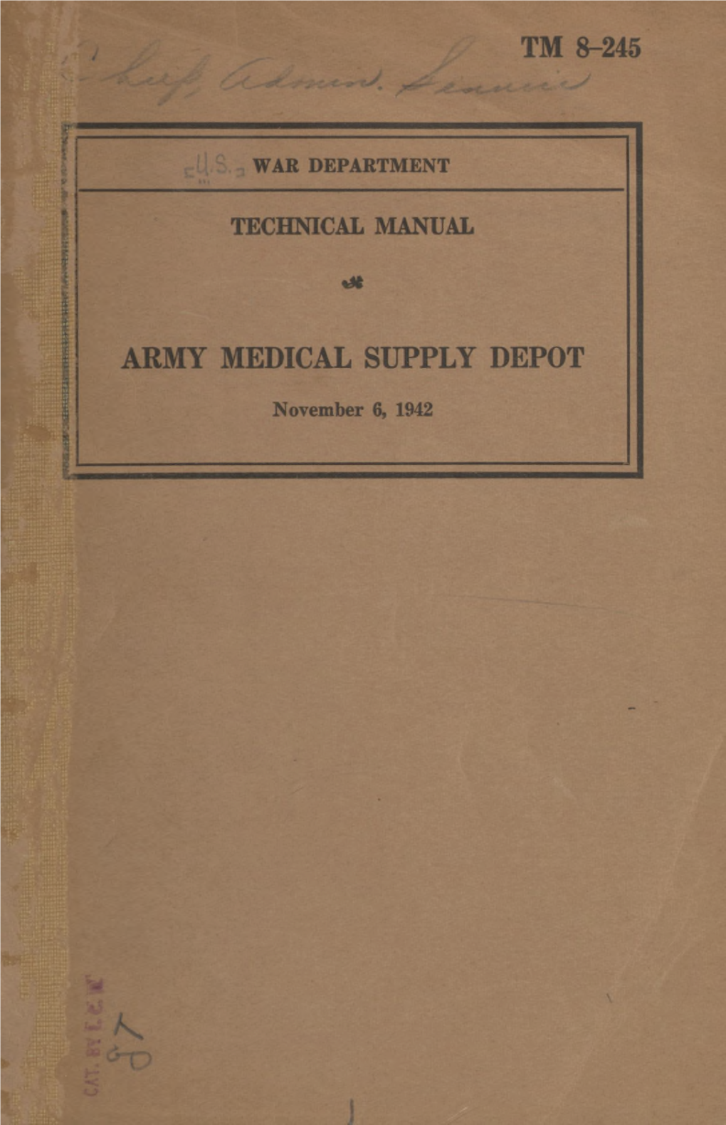 Army Medical Supply Depot