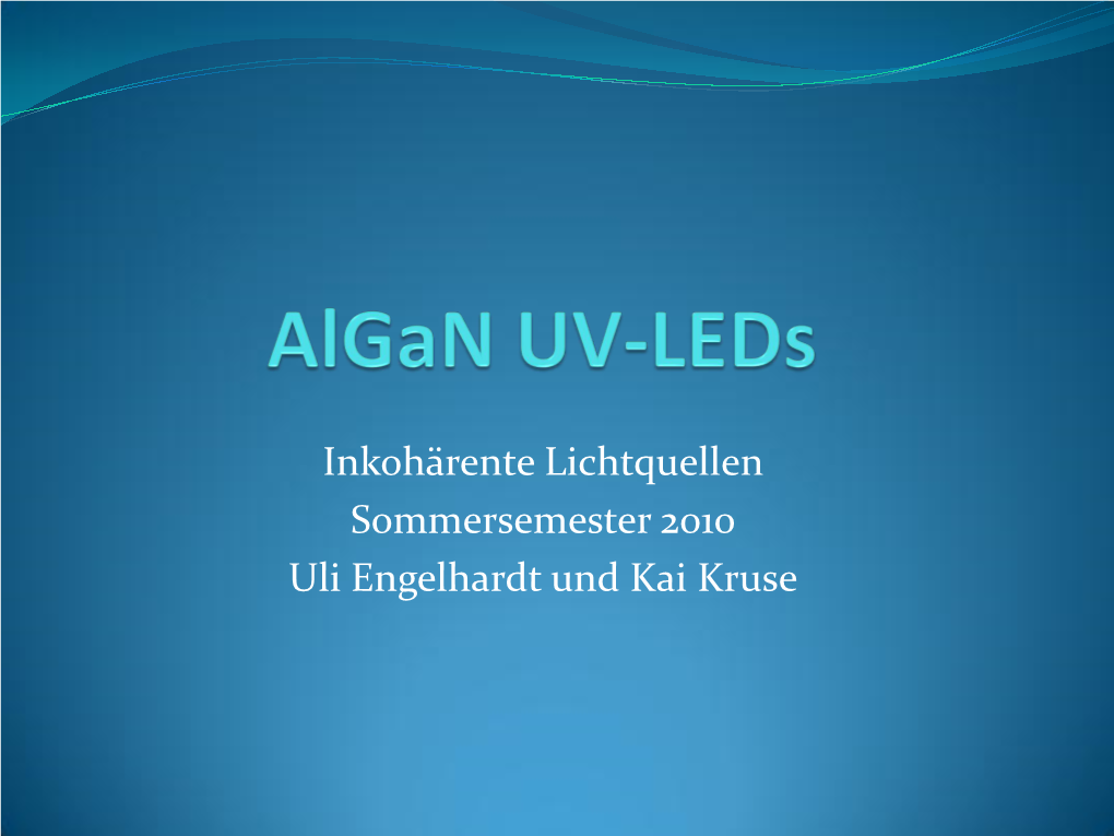 Algan UV-Leds