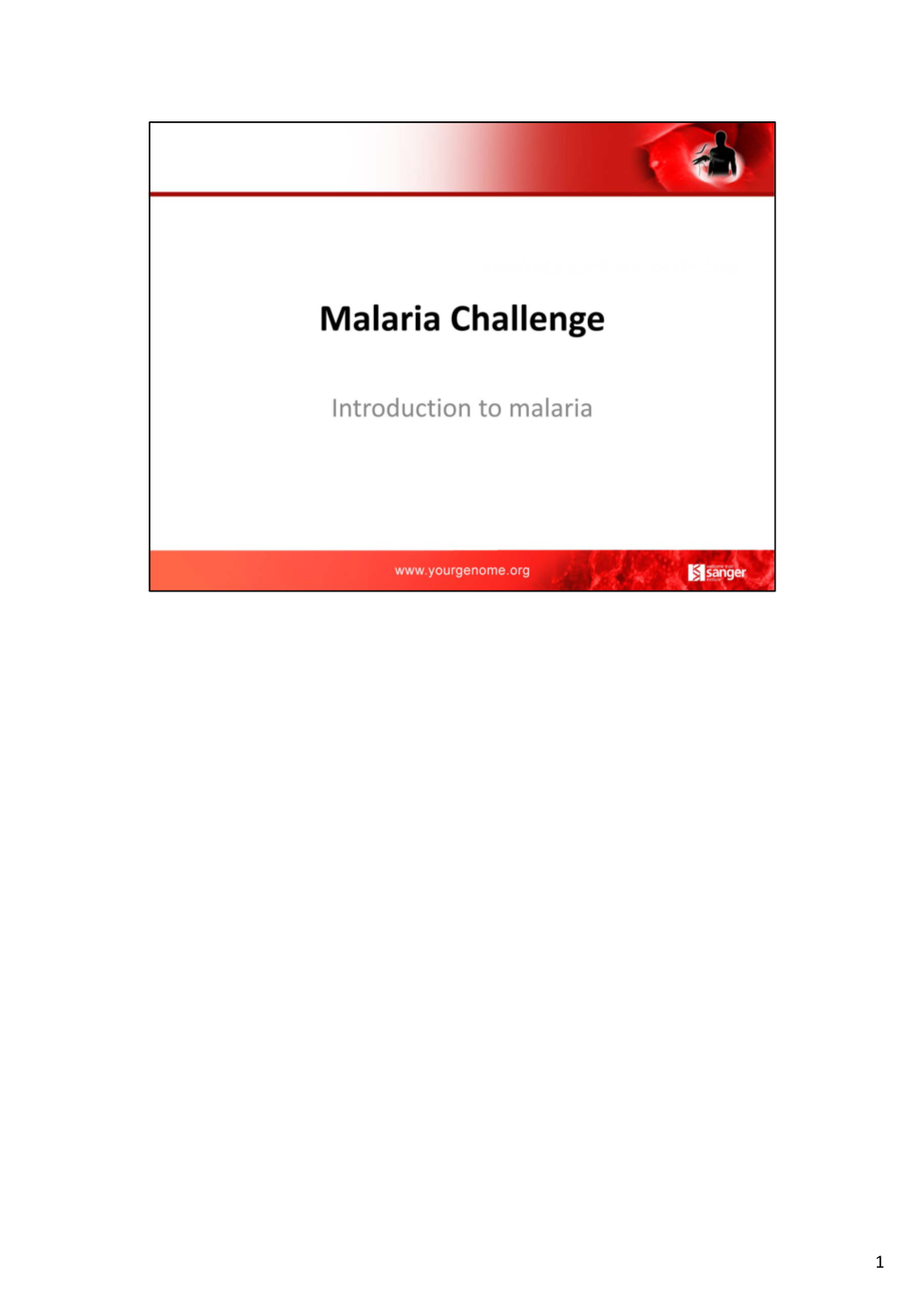 Malaria Challenge Presentation Notes(.Pdf, 2.3