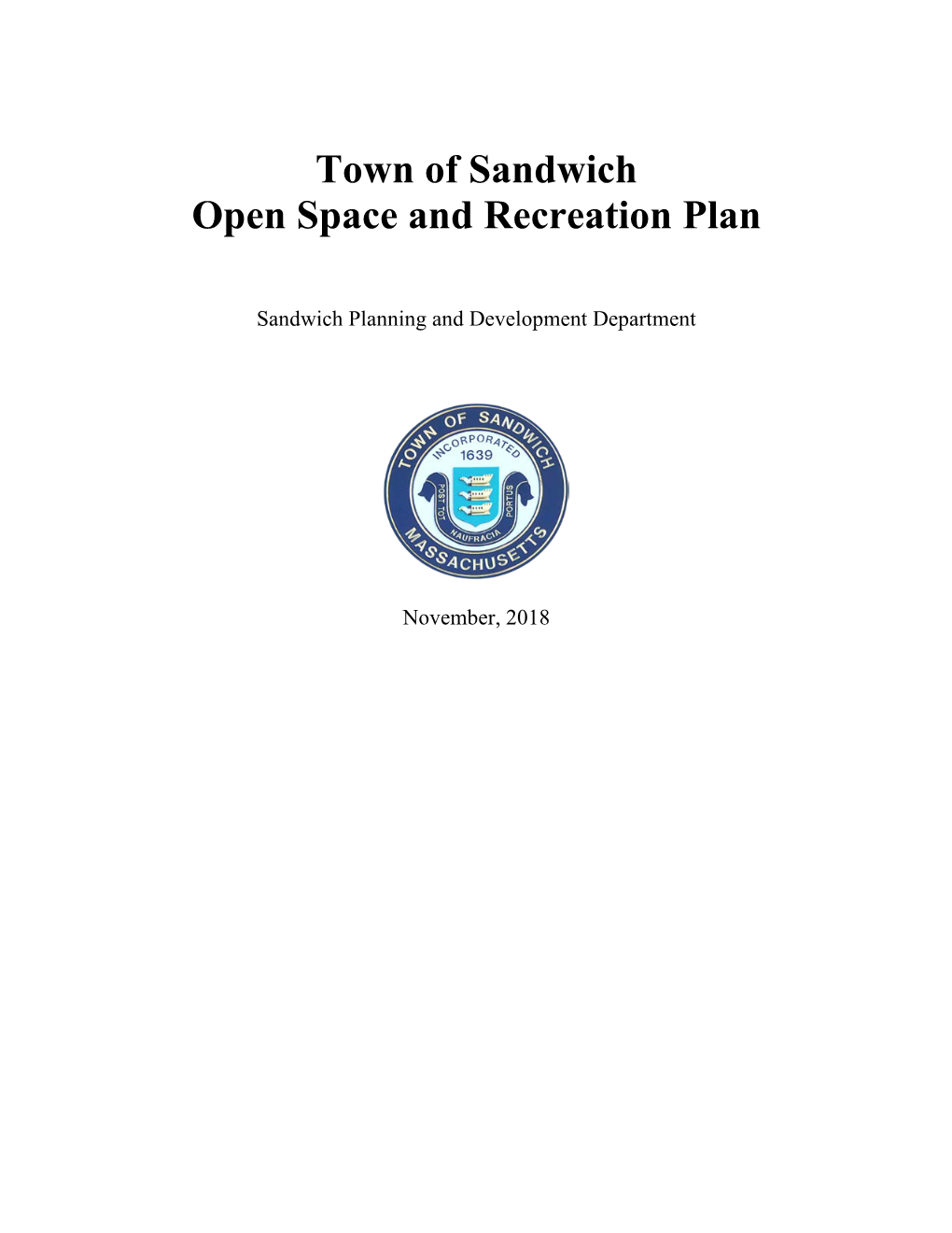 Town of Sandwich Open Space and Recreation Plan