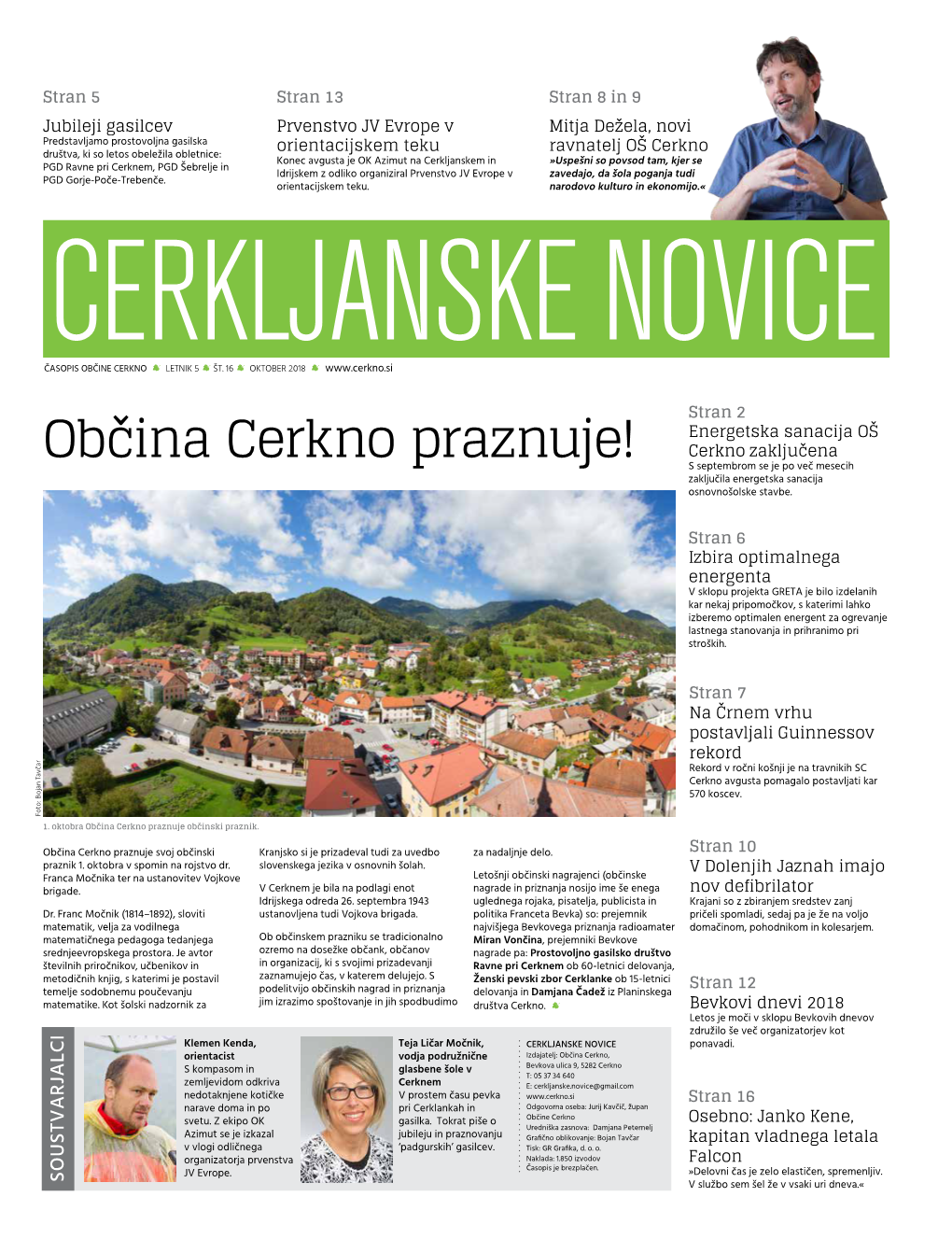 Občina Cerkno Praznuje! S Septembrom Se Je Po Več Mesecih Zaključila Energetska Sanacija Osnovnošolske Stavbe