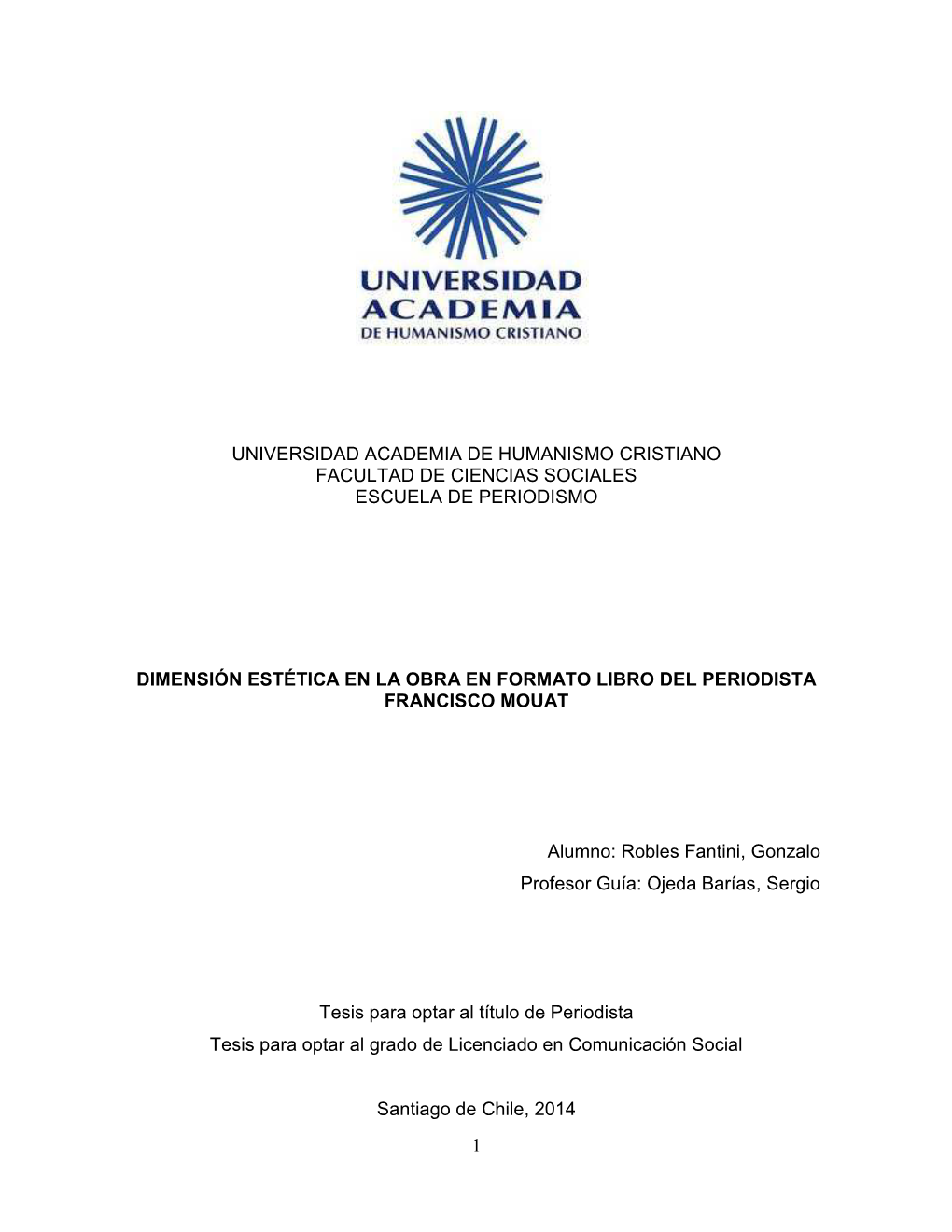 1 Universidad Academia De Humanismo Cristiano
