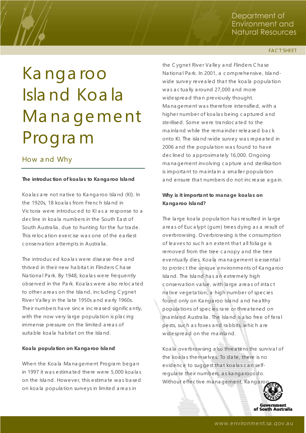 Kangaroo Island Koala Management Program