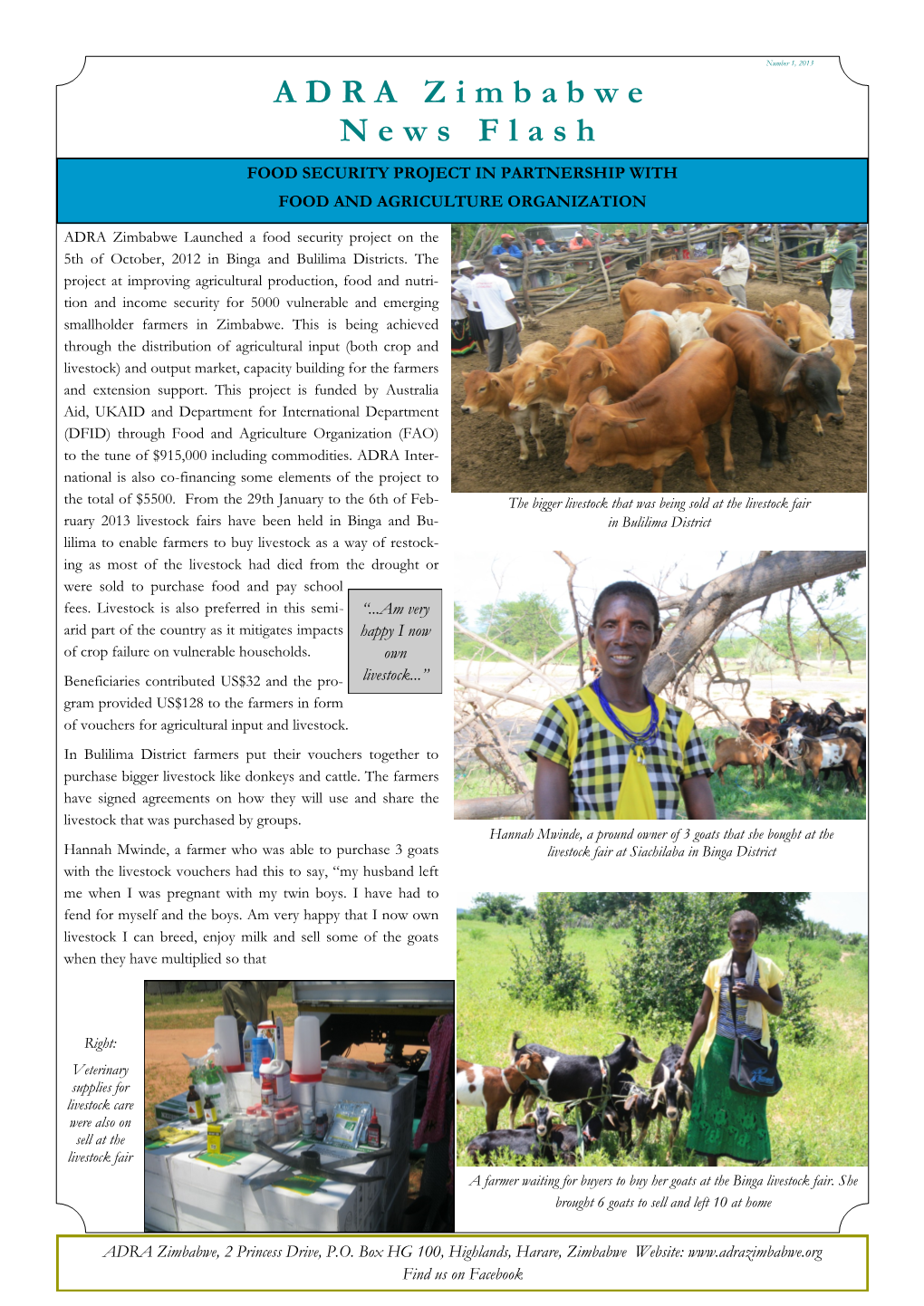 ADRA Zimbabwe News Flash March 2013 6.Pdf