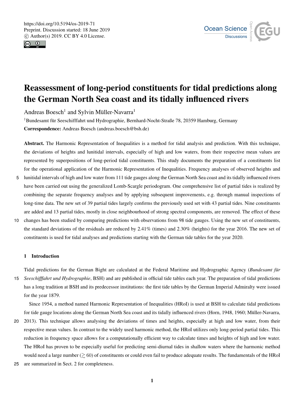 Reassessment of Long-Period Constituents for Tidal Predictions Along the German North Sea Coast and Its Tidally Influenced River